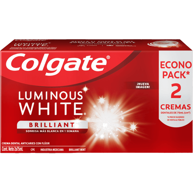 Econopack Colgate Luminous White 2 x 75 ml