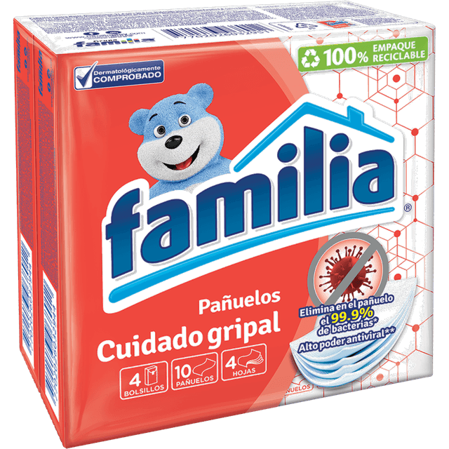 Familia Pañuelo Cuidado Gripal 4 u