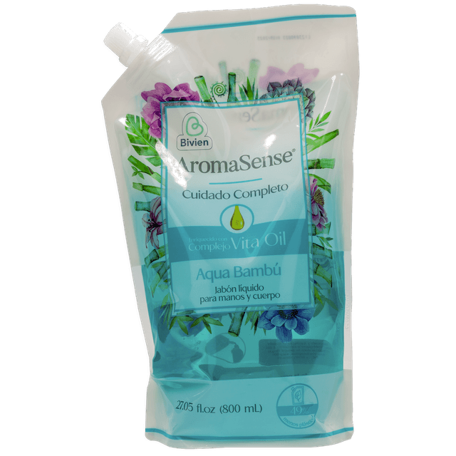 Aromasense Jabón Líquido Aqua Bambu Doypack 800 ml