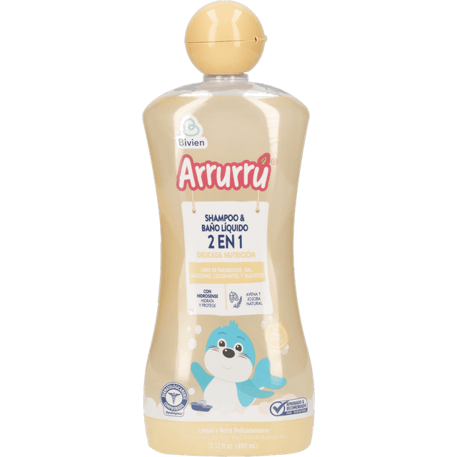 Arrurrú Shampoo & Baño Líquido 2 en 1 Delicada Nutrición 400 ml