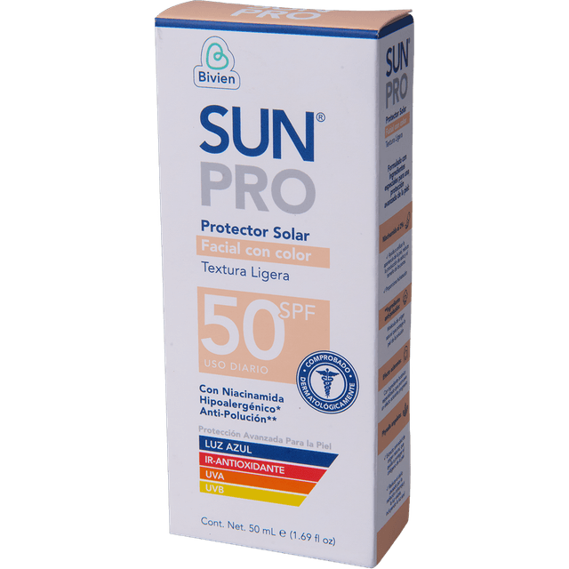 Sunpro Protector Solar Facial Color Spf50 50 ml